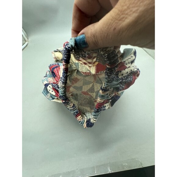 Handmade Patchwork Doll Fabric Bag With Rustic Country Style READ - Picture 6 of 8